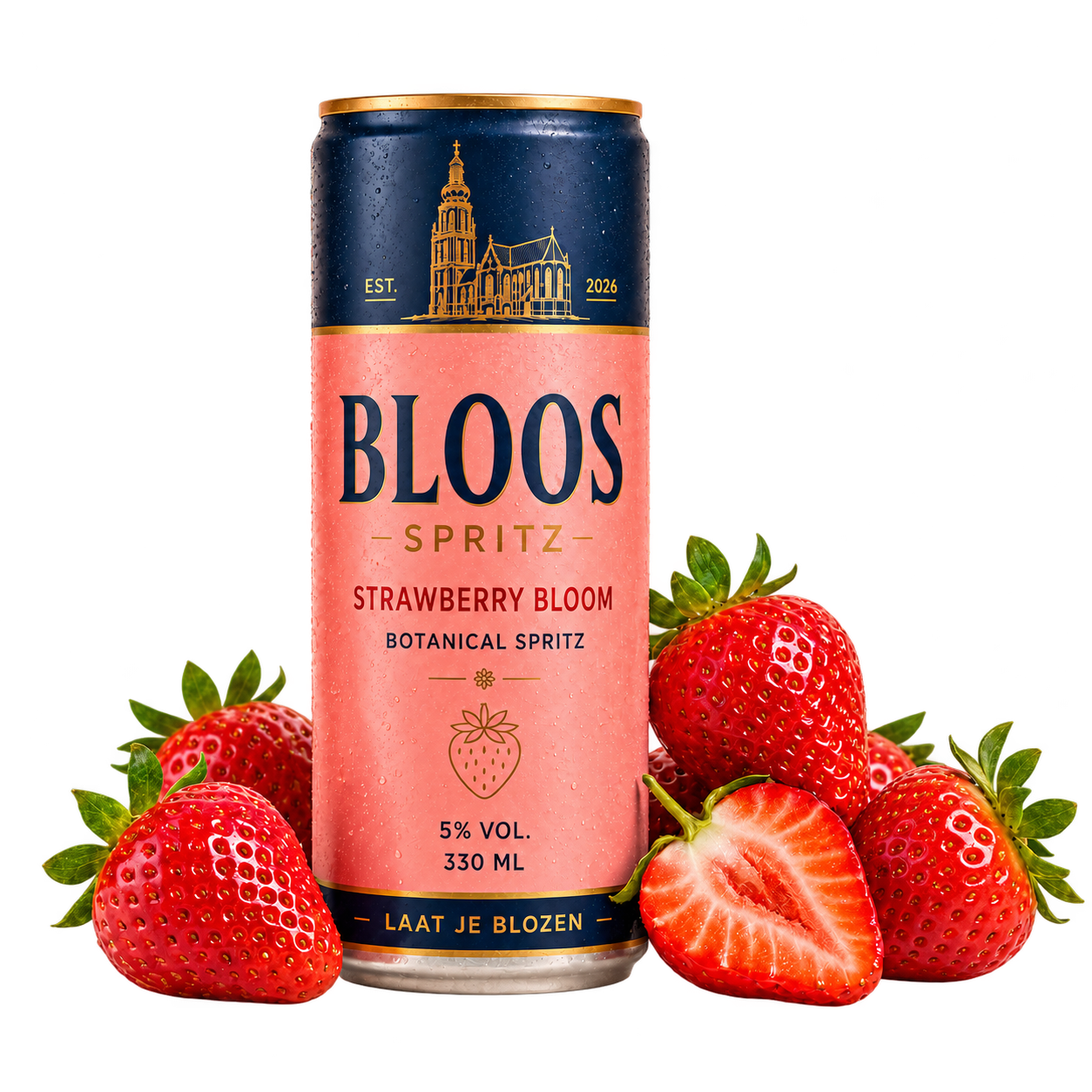 BLOOS Strawberry Bloom blikje met verse aardbeien